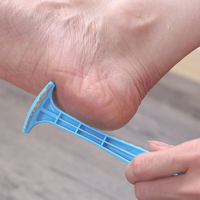 1 pc profissional pé raspador de aço inoxidável cuidados com os pés pedicure raspador portátil cortador de unhas esfoliante ferramenta