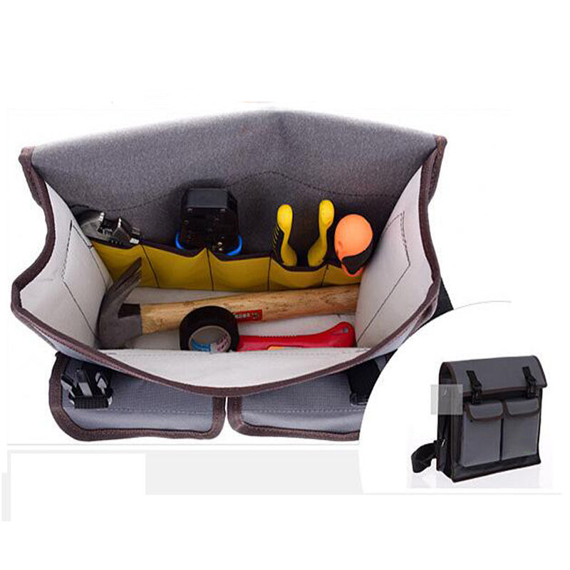 Kit de herramientas de Hardware grueso multifuncional de un hombro, Kit de herramientas de reparación y resistente al desgaste, bolsa de lona, bolsa de electricista