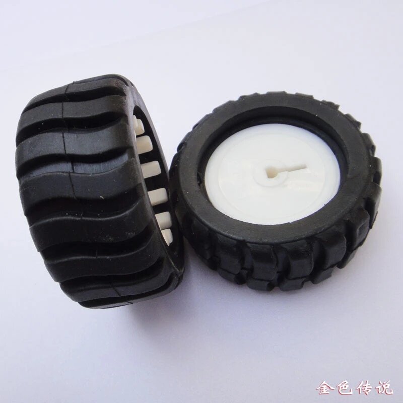 3mm D Hole Wheel 43*19*3mm For Arduino DIY Making Small Hole Rubber Wheel Tracking Car Model Wheel Robot Accessory N2O Motor