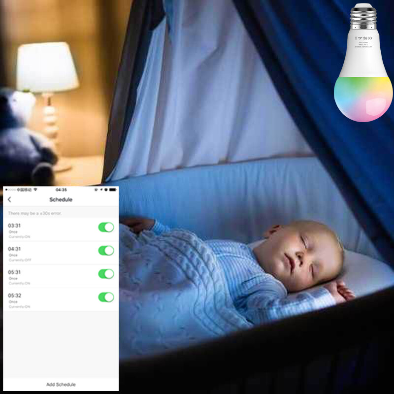 Tuya WiFi Lamp Bulb Smart Home E27 Color Changing 7.5W Compatible With Alexa GoogleTuya APP Timer Dimmer For AC 100-240V