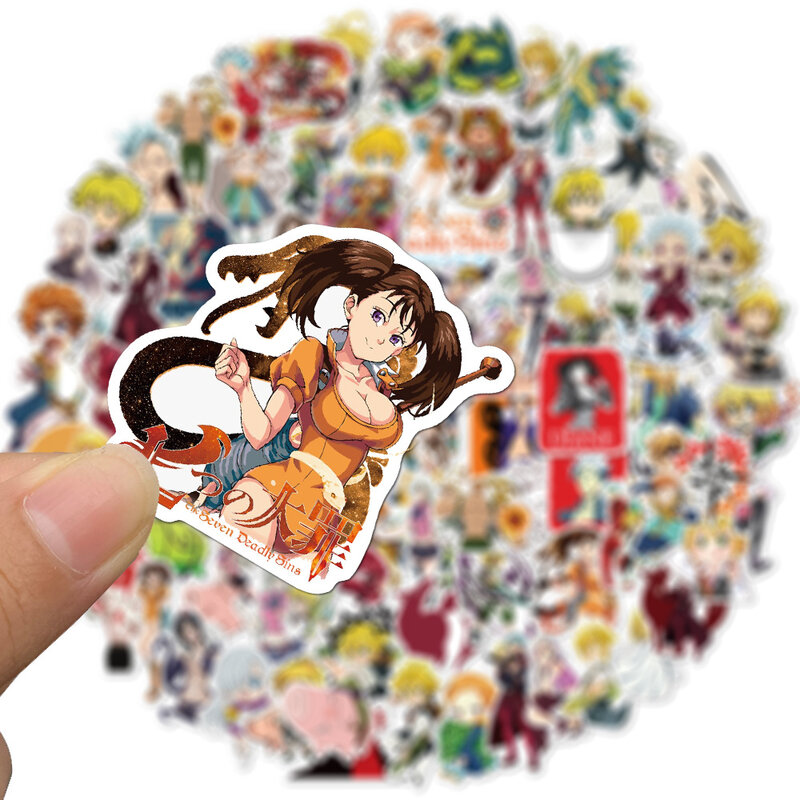 10/30/50/100Pcs Anime Zeven Hoofdzonden Stickers Gitaar Koffer Laptop Skateboard Motorfiets Koelkast Cartoon sticker Kids Decal