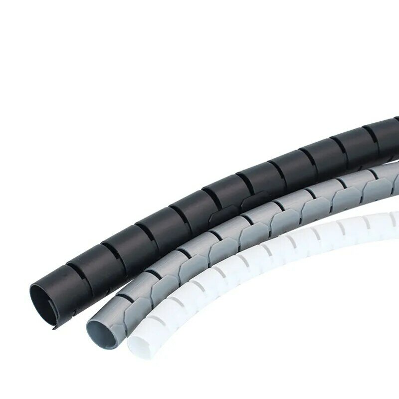 Organizador de linha 10m 8/10/12/16/22mm, envoltório espiral para proteção de tubos, cabo de enrolamento e protetor de fios
