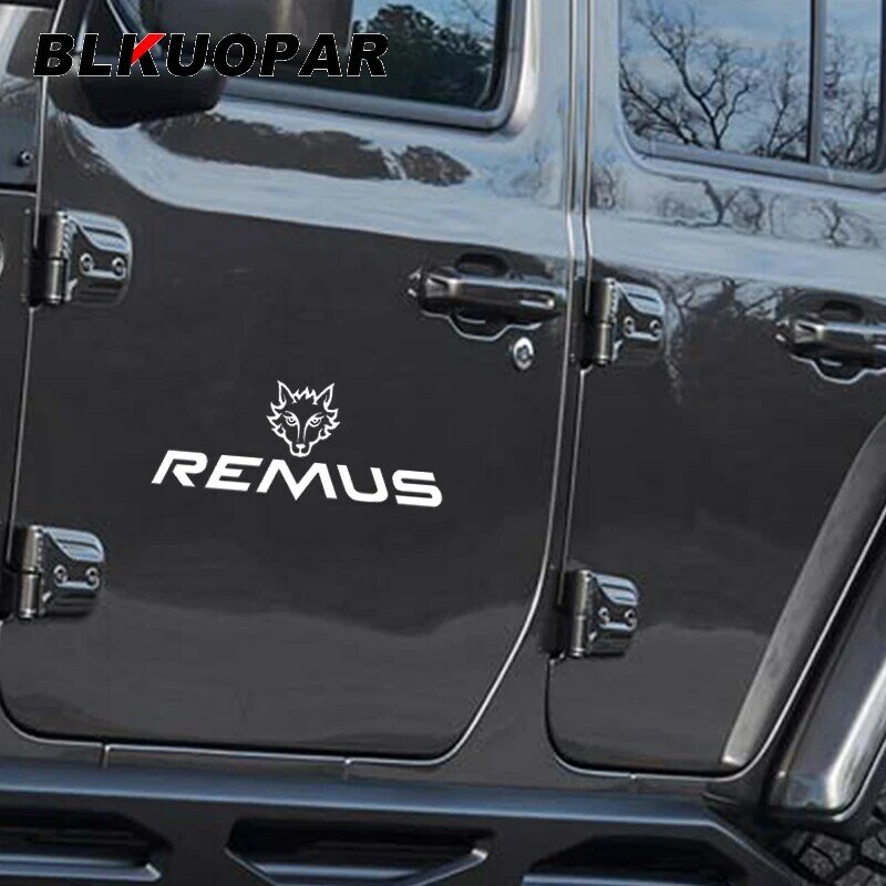BLKUOPAR-pegatinas con logotipo de Remus para coche, calcomanías con personalidad, protector solar para aire acondicionado, decoración de vinilo para coche