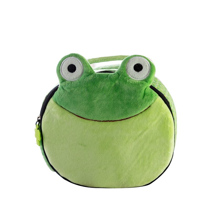 Kawaii Baby Lunch Bag Frog for Kids borsa per alimenti impermeabile borsa collare bianco Frog Prince Toy Girl Lunch Baby Doll