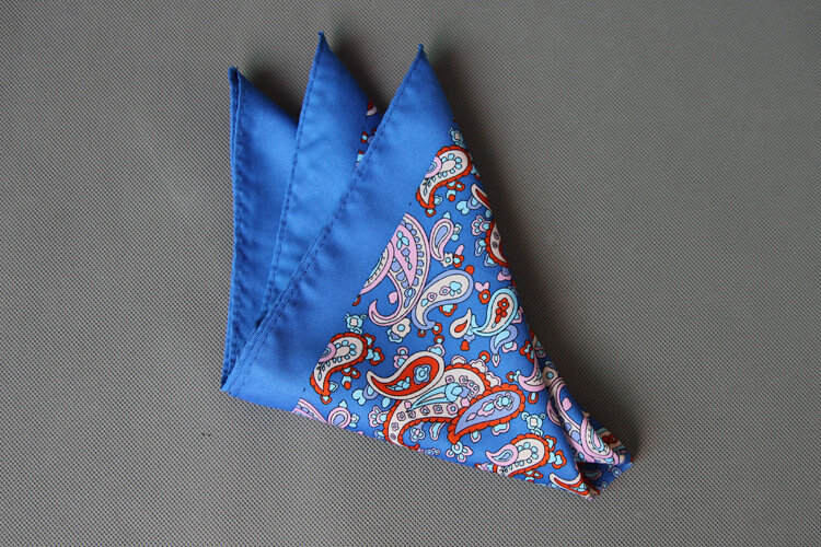 GUSLESON-Pañuelo de seda con estampado de lunares para hombre, pañuelo clásico con estampado Floral de Cachemira, a la moda, ideal para fiestas y bodas