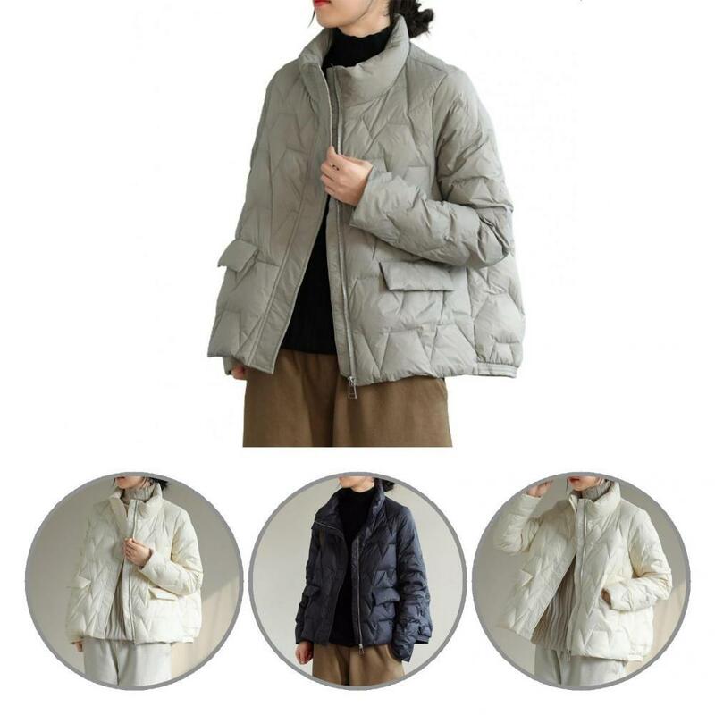 คุณภาพสูงลงแจ็คเก็ตผิว Comfy Packable ปัก Quilted Coat แจ็คเก็ตปักเสื้อปักเป้า
