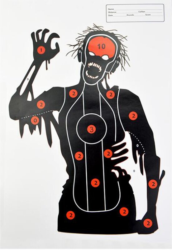 1PCS 45x32cm Shooting Range Papers Practice Target Paper Silhouette Targets Arrow Field Point Shooting for Guns Rifles Pistol