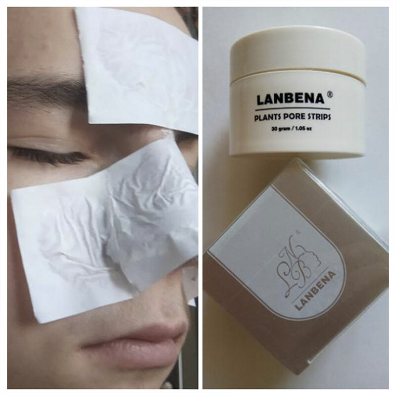LANBENA – masque pour le nez, nettoyage en profondeur, dissolvant de points noirs, bandes de Pores, contre l'acné, points noirs, pour le visage
