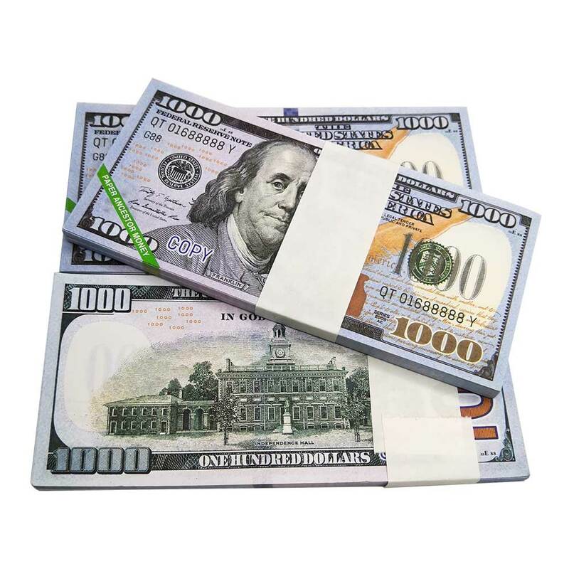 Joss бумажные небесно-ад банкноты валюта реквизит для предков доллар фэн-шуй День рождения (US.1000)