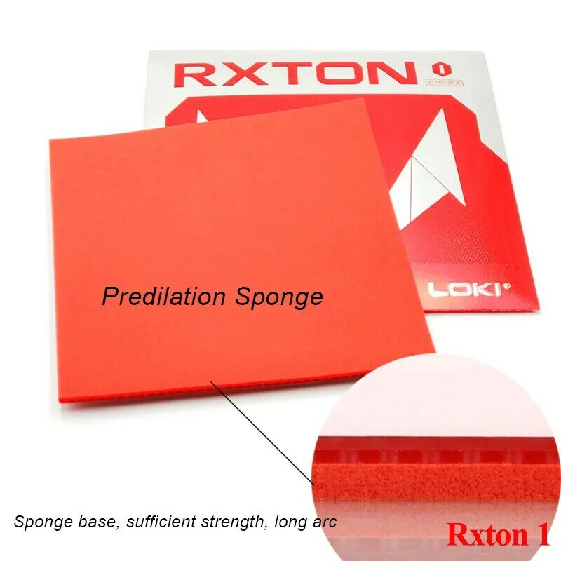 Ракетка для настольного тенниса Loki Rxton 1, красная, черная, 1 упаковка, сертификация ITTF, ракетка для пинг-понга, резина для 40 + мячей