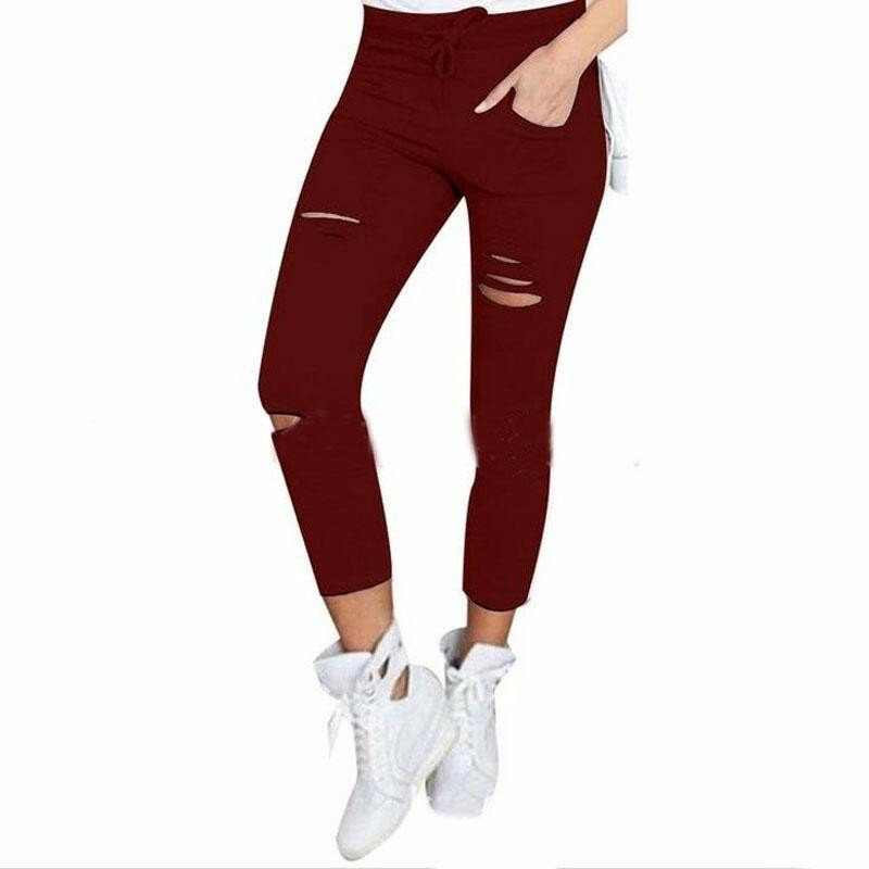 2023 nuovi Jeans strappati per le donne pantaloni strappati nuovi pantaloni a matita elasticizzati Leggings donna Jean Casual Slim Jeans da donna