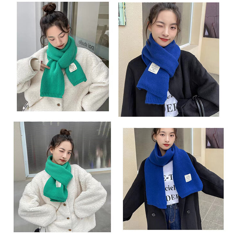 YBYR-bufanda suave de Cachemira para mujer, chal grueso y cálido para otoño e invierno, 20x160cm, moda coreana para estudiantes