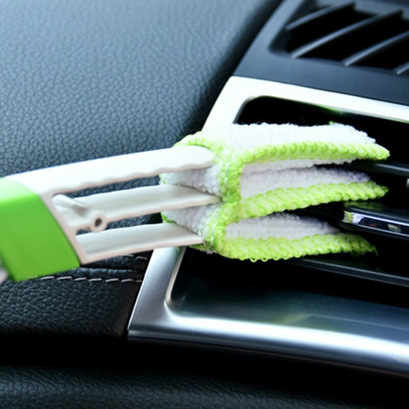 Condicionador de ar do carro tomada de ar limpeza escova de lavagem do carro ferramenta de limpeza interior escova de limpeza acessórios interiores