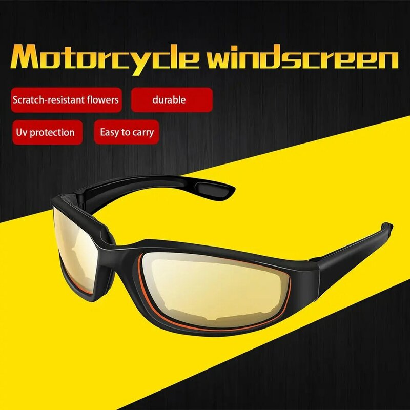 Motorcycle Glasses Anti-glare Windproof Dustproof Protective Eye Glasses Vintage Men Women Cycling  Outdoor Sports Eyeglasses