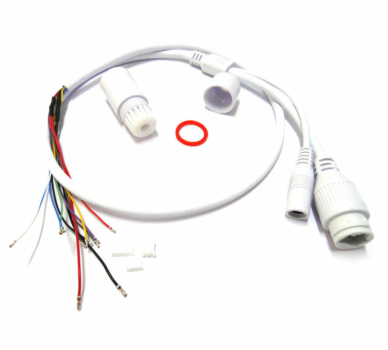 CCTV POE IP Telecamera di rete PCB Modulo video cavo di alimentazione 60 centimetri RJ45 connettore femmina con Terminlas