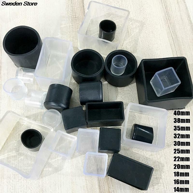 1PC 14-40mm Transparent Gummi Boden Stuhl Anti Scratch Protector Kappe Möbel Tisch Ferrul