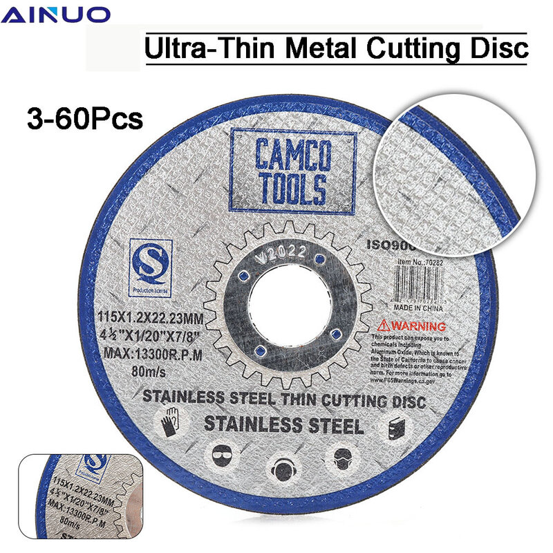 Disco da taglio in metallo 115mm 4 1/2 "ruote da taglio in acciaio inossidabile dischi abrasivi per levigatura a lamelle mola per smerigliatrice angolare