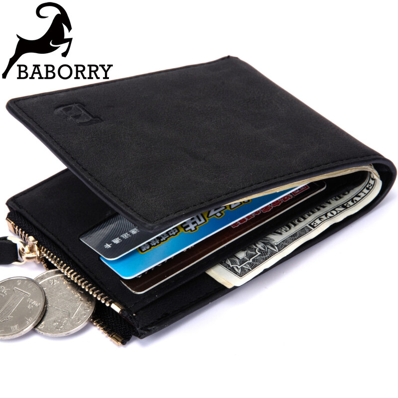 남성용 소형 지갑, 미니 슬림 발렛 카드 홀더, 동전 주머니가 있는 얇은 돈 가방