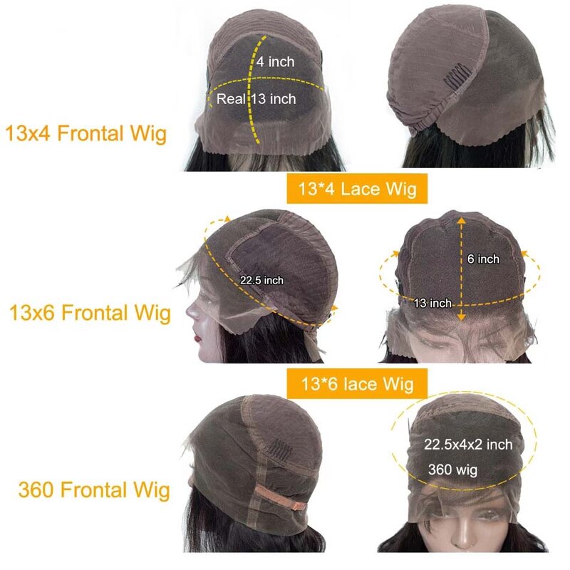 Wig rambut manusia renda depan HD transparan Wig gelombang dalam 4x4 Wig penutup renda Wig rambut manusia keriting Remy 13x4 13x6 Wig Frontal