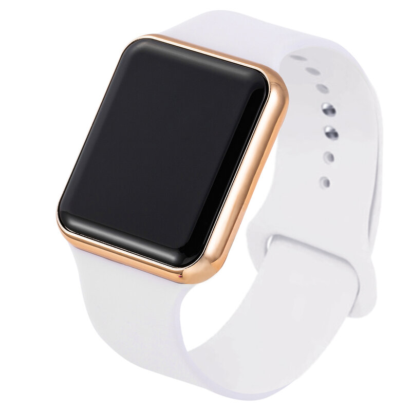 Jam tangan wanita 2023 jam tangan Digital olahraga untuk wanita pria Fashion jam tangan elektronik LED kotak kasual sederhana jam tangan kekasih montre femme