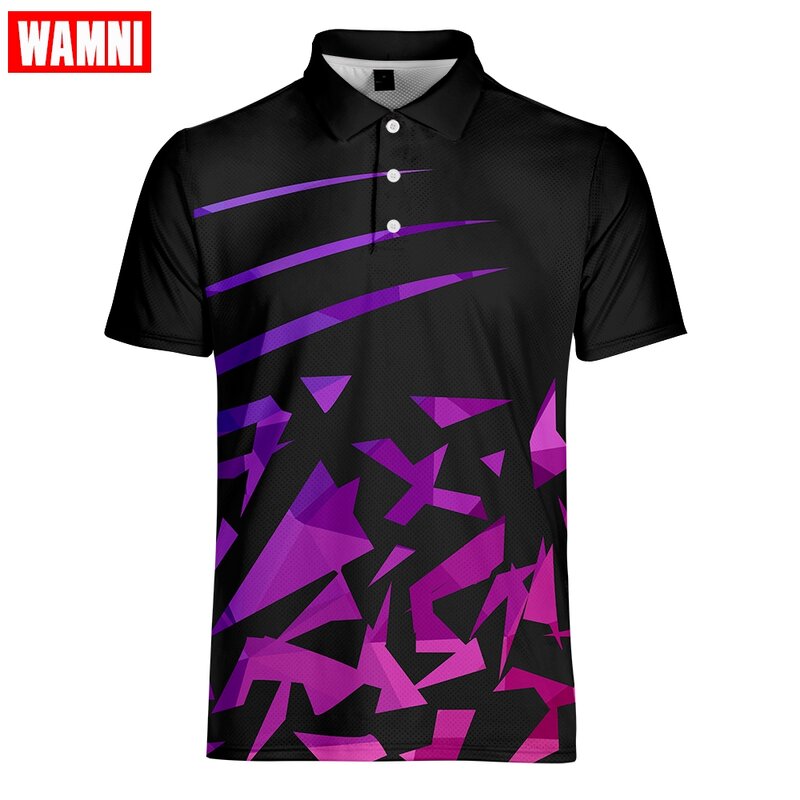 WAMNI mode Badminton chemise décontracté surdimensionné col rabattu Simple rouge foncé manches courtes Tennis-chemise Sport XXS-6XL