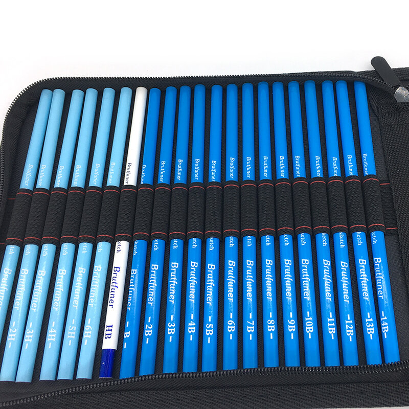 Brutfuner 28/38 шт набор карандашей для набросков профессиональный набор для рисования свернутые сумки-карандаши для художников для начинающих студентов товары для рукоделия