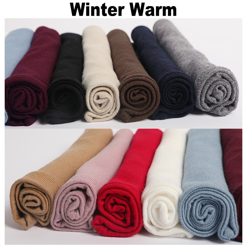 Bufanda de cuello de lana gruesa para mujer, niño y niña, bufanda de algodón Unisex, moda de invierno, 2022, envío directo