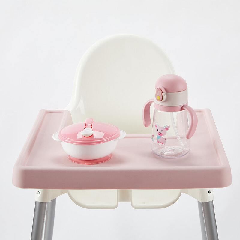 Alfombrilla de silicona lavable de grado alimenticio, bandeja para silla alta, Mantel Individual de silicona para alimentación de bebé