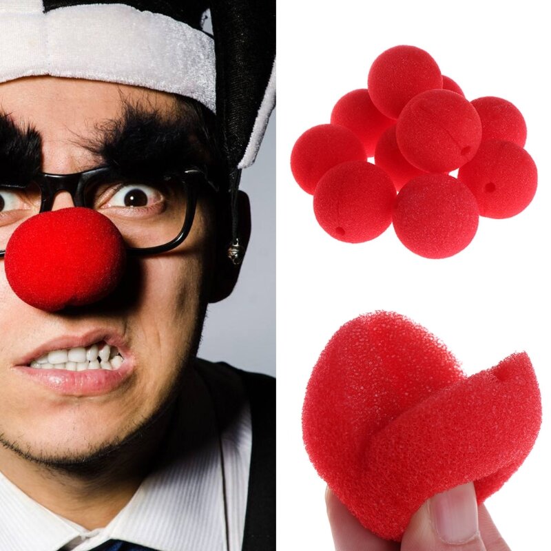 25Pcs Sponge Ball Clown Nose For Christmas Halloween Costume Party Decoration Y4UD
