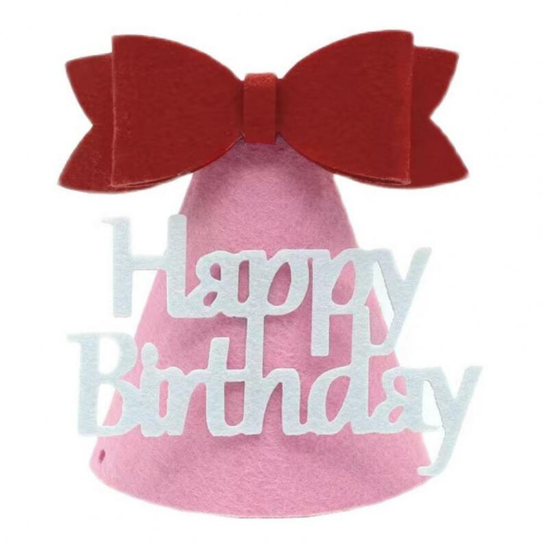 Crianças chapéus de aniversário chique festa headwear cor brilhante adorável algodão padrão boné de aniversário crianças feliz aniversário cone festa chapéus