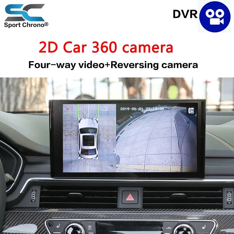 Caméra de stationnement à vue panoramique pour voiture, 360 degrés, 2D 720P, système de stationnement arrière étanche, tout autour de l'arrière