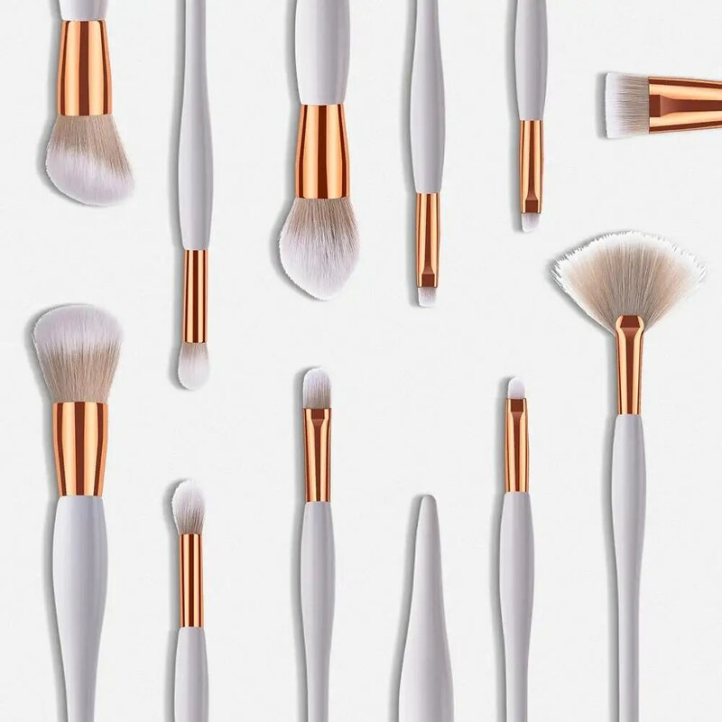 11 Pcs/Set Professional Makeup Brushes Set Powder Blush Foundation Eyeshadow Make Up Fan Brushes Cosmetic Sets