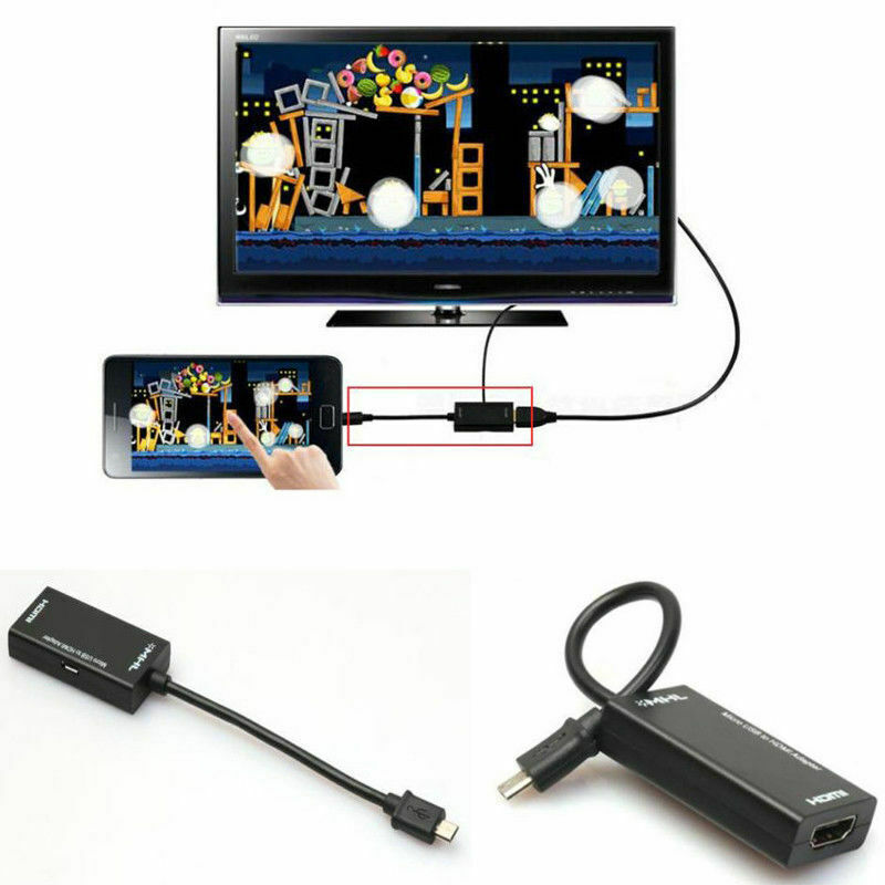 PYMH-Cable adaptador Mini Micro USB 2,0 MHL a HDMI 1080P, adaptador de TV para Samsung Galaxy US, 17CM
