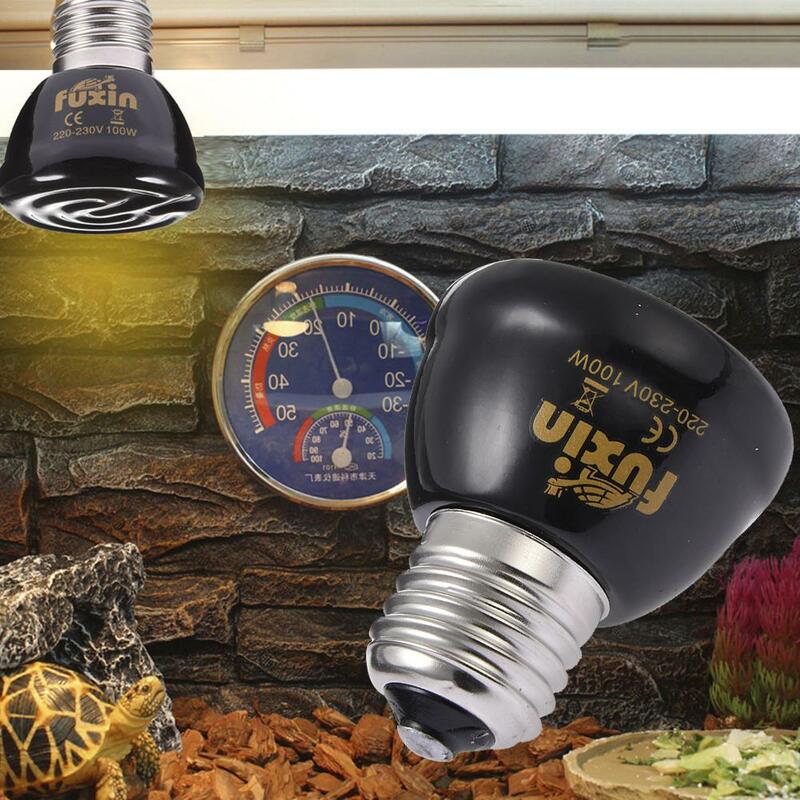 Lampe chauffante en céramique infrarouge pour animaux de compagnie, lampe métropolitaine pour animaux de compagnie, 25W, 50W, 75W, 100W