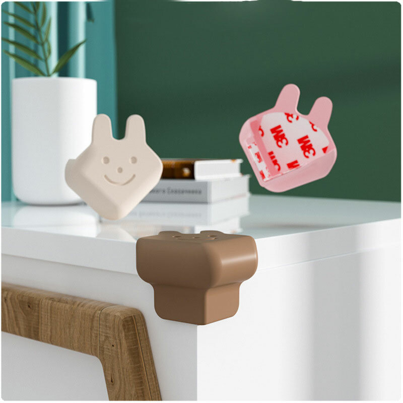 Protezione angolare sicura in Silicone per cartoni animati di coniglio per bambini protezione anticollisione per bambini cuscinetti angolari dalla mobilia della scrivania del tavolo