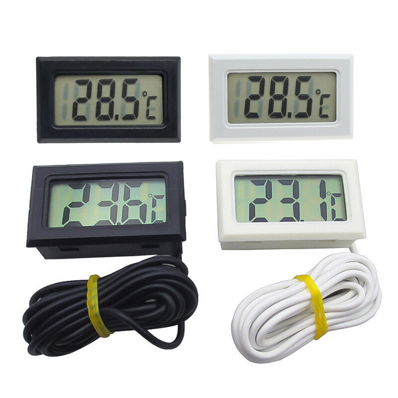 Digital Thermometer Mini LCD Display Meter Kühlschränke Gefrier Kühler Aquarium Kältemaschinen Mini 1M 2M Sonde Instrument 1 stücke