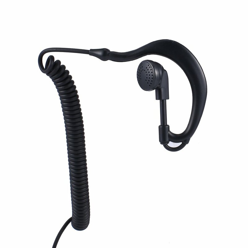 G forma macio orelha gancho fone de ouvido 3.5mm plug gancho da orelha para motorola icom transceptores rádio walkie talkie orelha barra fone de ouvido