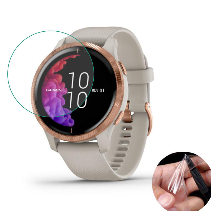 Película protetora transparente macia para relógio inteligente, 5 peças para garmin lua smartwatch capa protetora de tela cheia (não é vidro)
