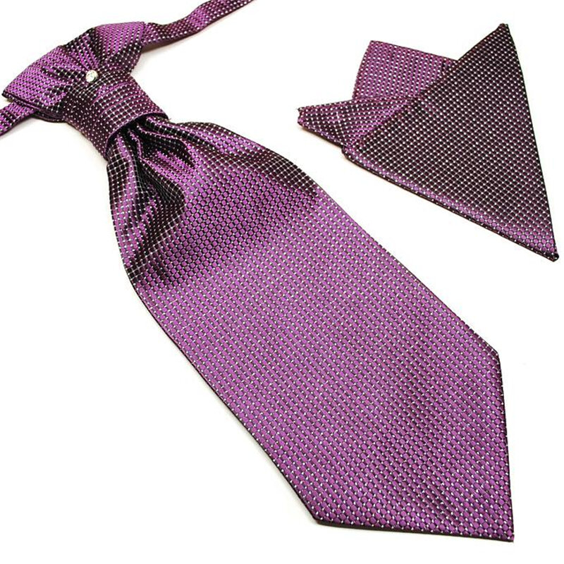 Conjunto de gravatas de pescoço para homens, 2 peças em 1, gravatas de bolso, quadradas, para casamento, 2019