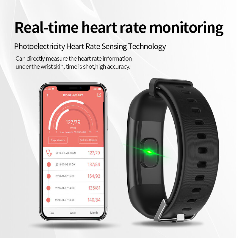 Relógio Do Esporte Da Aptidão M4 Wearpai Pulseira de Calorias Monitor de Freqüência Cardíaca Inteligente Lembrete de Chamada À Prova D' Água Relógio Inteligente para iPhone xiaomi