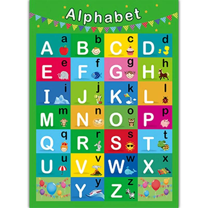 12 детских образовательных плакатов УФ-бумага, алфавит, математика, цветные рисунки в классе детского сада