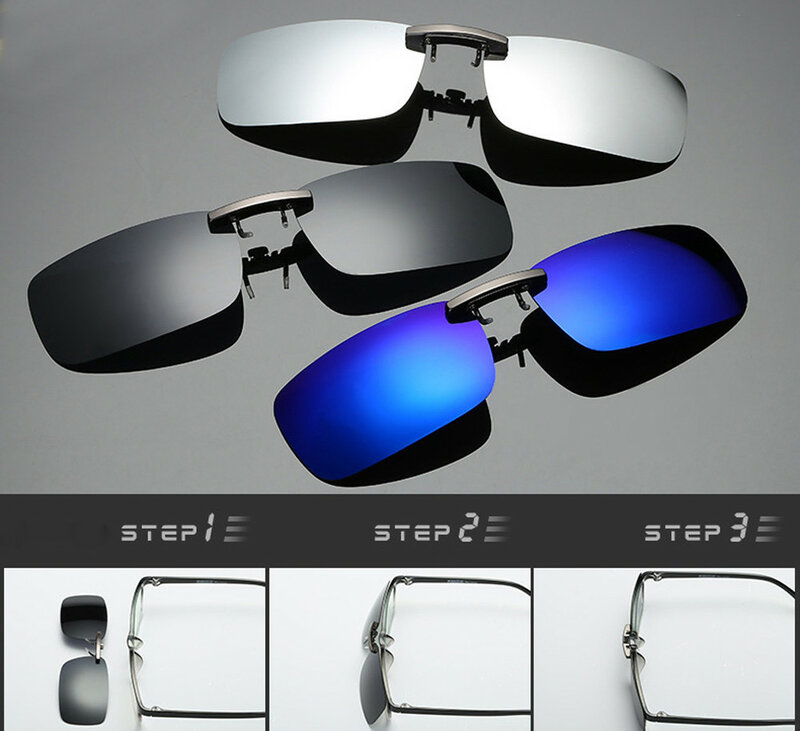 Afneembare Nachtzicht Lens Rijden Metalen Gepolariseerde Clip Op Glazen Zonnebril Auto Driver Bril