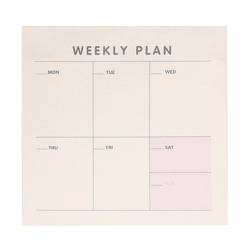 รายสัปดาห์รายเดือน Diary Planner สติกเกอร์ Planning Memo Pad Sticky Notepad To Do List Checklist Memo Pad กระดาษสำนักงานโรงเรียน