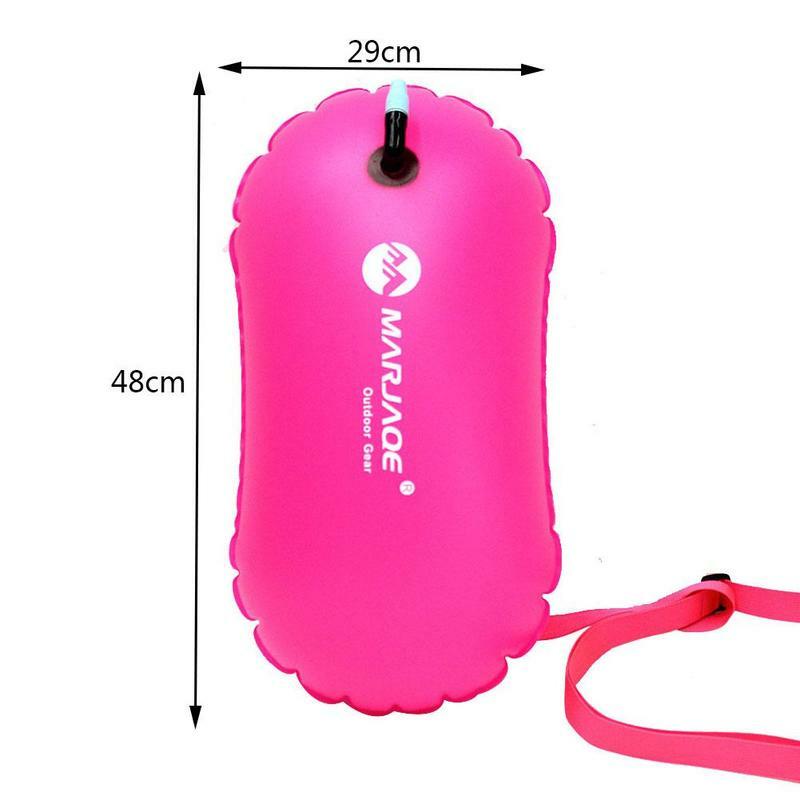 PVC High Visibility Open Water Swimming Inflatable Waterproof Bag Inflatable Air Float Swimming For Swimmers Buoy