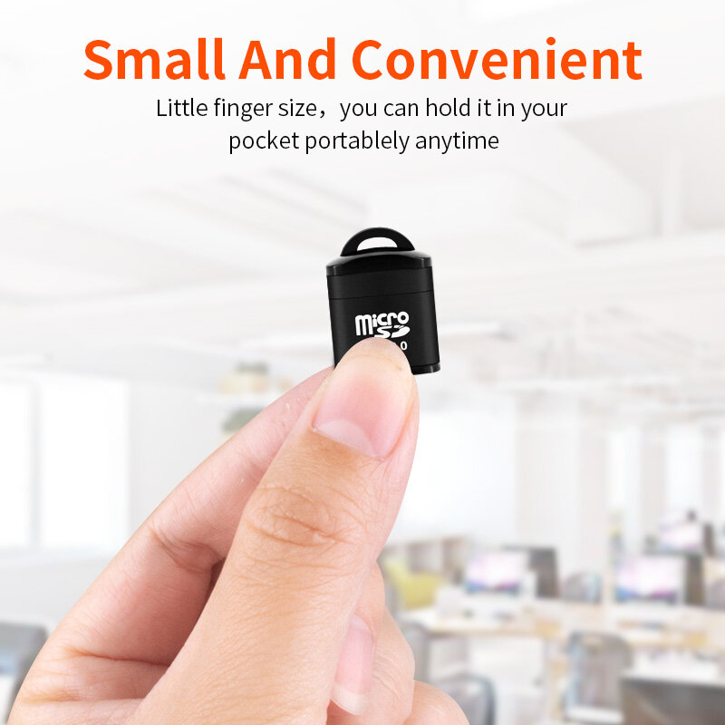 Mini Alta Velocidade USB 2.0 Card Reader, TF Micro SD Memory Card Adapter para Computador, Desktop, Laptop, Notebooks, Acessórios do telefone