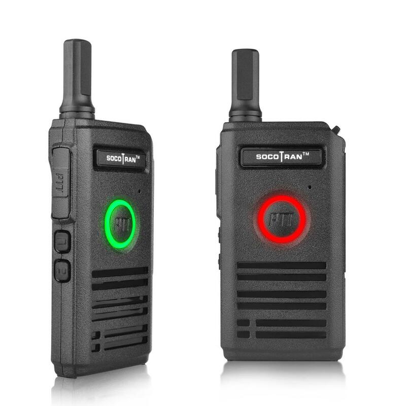 SOCOTRAN-mini walkie-talkie SC-600 UHF, Radio Amateur de 400-470MHz, radio bidireccional ultrafina, luz de respiración doble PTT