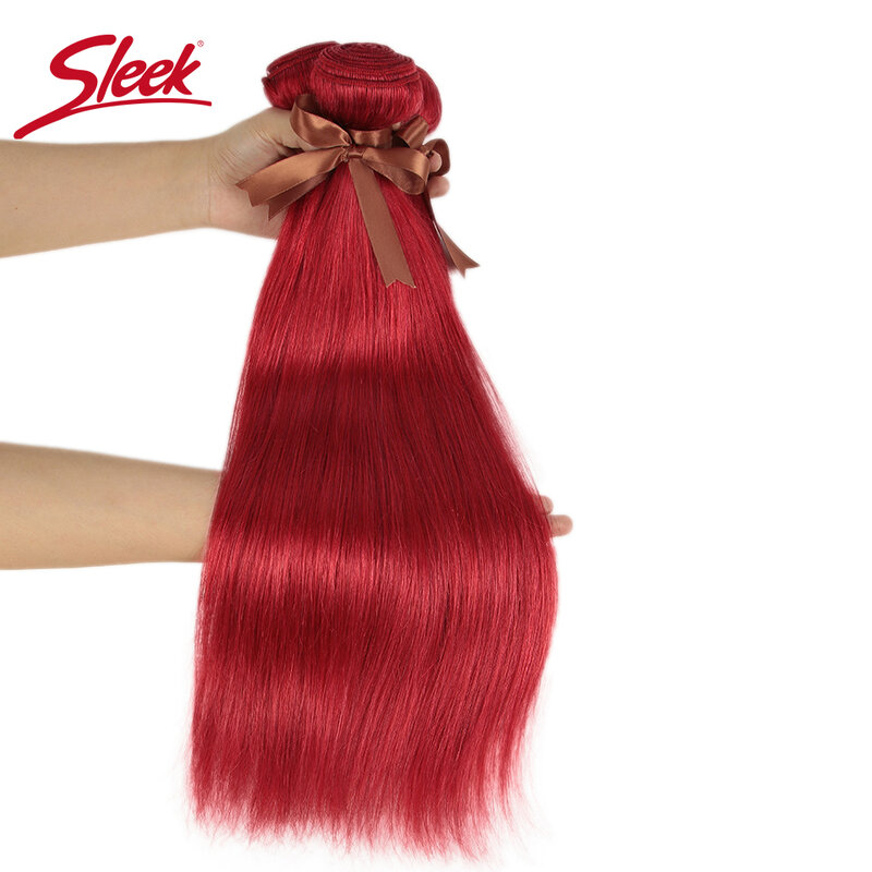 Elegante colore rosso dei capelli umani e fasci di tessuto dei capelli lisci peruviani arancioni da 8 a 28 pollici estensione dei capelli Remy naturale al 100%