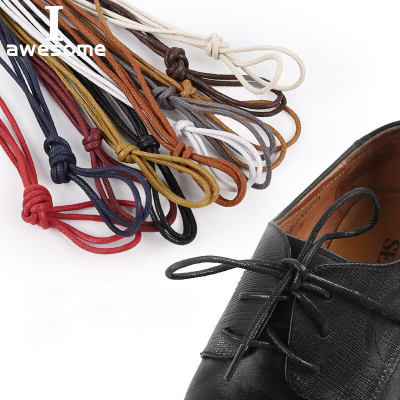 70/90/120/150/160CM Waxed Cotton Round Shoe laces Leather Shoes lace Waterproof ShoeLaces Men Boots Shoelace Shoestring