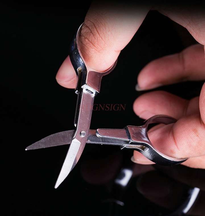 Składane nożyczki ze stali nierdzewnej wygodne nożyczki akcesoria wędkarskie sprzęt wędkarski akcesoria wędkarskie małe nożyczki nożyczki