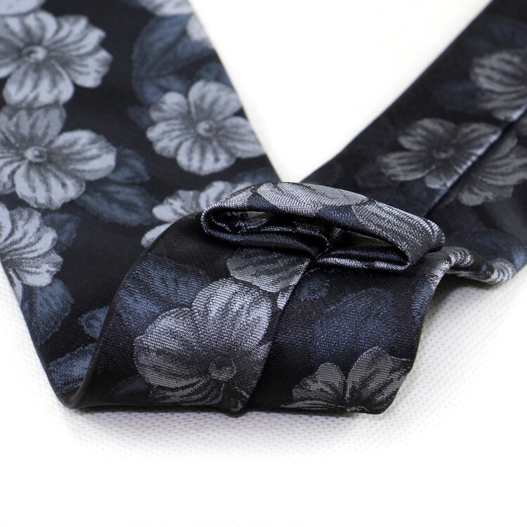 Fashion Luxury Mens Tie 145*7cm Man Flower Floral Leaf Necktie Tie Classic Business Wedding Party Gift Tie Mens Accessories